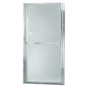 Finesse 39-1/2 in. x 65-1/2 in. Framed Pivot Shower Door in Silver with Handle