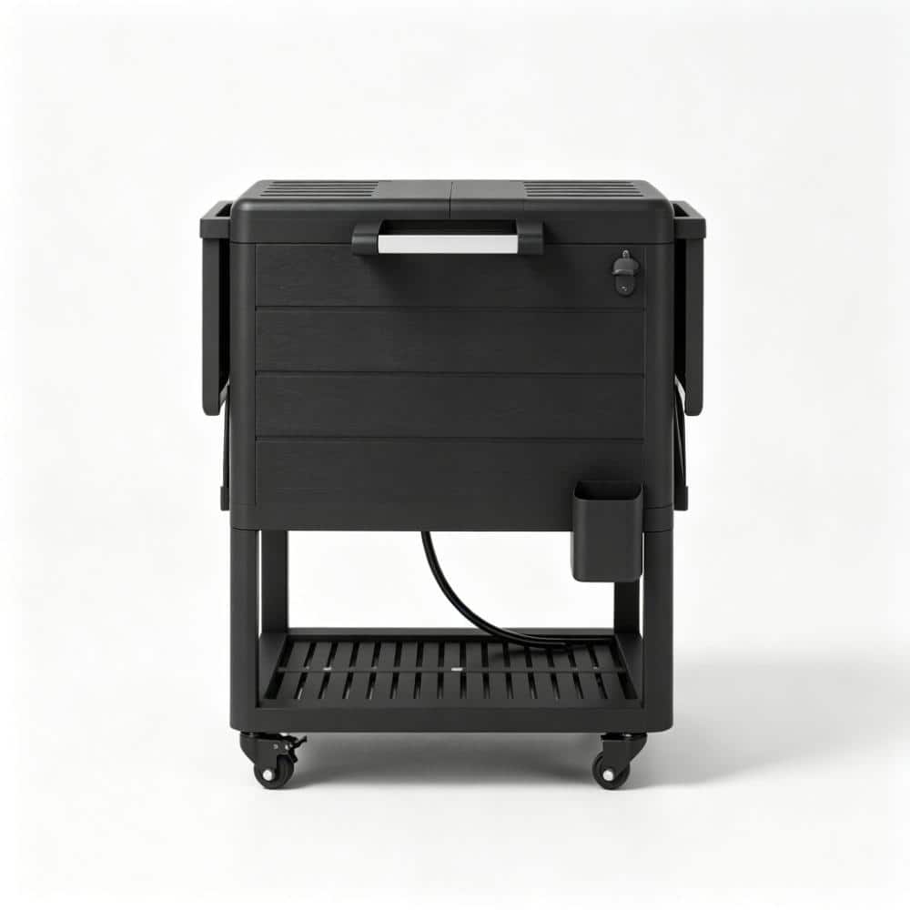 104-Quart Rolling Outdoor Ice Chest Cart with Wheels, Divider, Bottle Opener & Towel Rack price history on PriceWatchPro