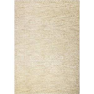 Venezia Biscuit 9 ft. x 12 ft. (8 ft. 6 in. x 11 ft. 6 in.) Floral Transitional Area Rug