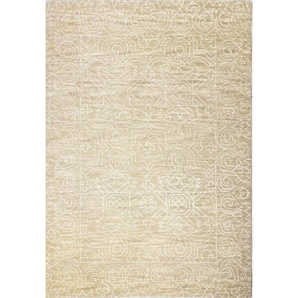 BASHIAN Venezia Biscuit 9 ft. x 12 ft. (8 ft. 6 in. x 11 ft. 6 in.) Floral Transitional Area Rug