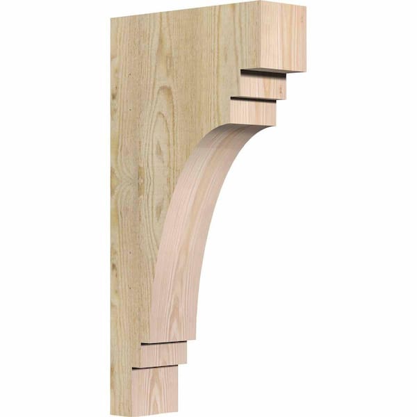 Ekena Millwork 4 in. x 12 in. x 24 in. Douglas Fir Pescadero Rough Sawn Corbel
