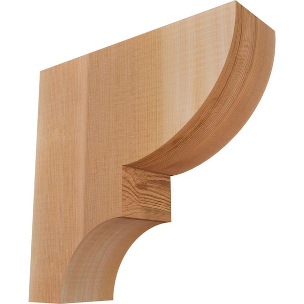 Ekena Millwork 3-1/2 in. x 12 in. x 12 in. Western Red Cedar Ridgewood Smooth Corbel