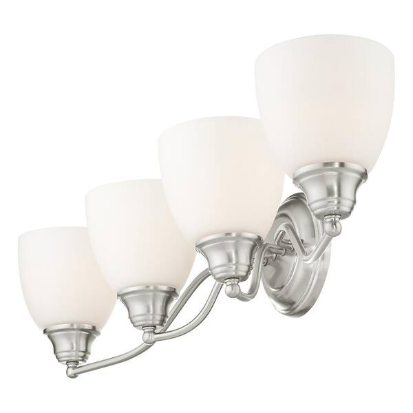 Livex Lighting Beaumont 30 in. 4-Light Brushed Nickel Vanity