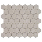 Nova Falls Gray 10 in. x 12 in. x 6.35 mm Ceramic Hexagon Mosaic Floor and Wall Tile (0.81 sq. ft./Each)