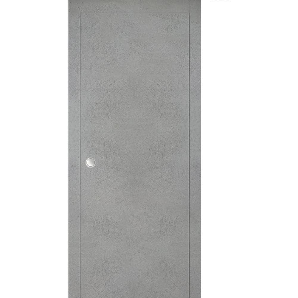 Planum 0010 24 in. x 84 in. Flush Concrete Finished Wood Sliding Door with Single Pocket Hardware price history on PriceWatchPro