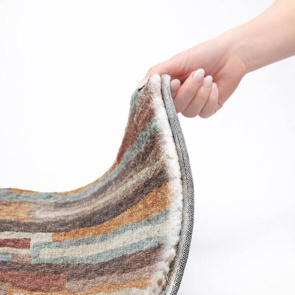 Dream Shag Premium Machine Washable Abstract ADS78 Paprika 10 ft. x 14 ft. Area Rug