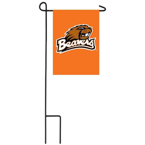1 ft. x 1-1/2 ft. Oregon State University 2-Sided Garden Flag with 3-2/3 ft. Metal Flagpole