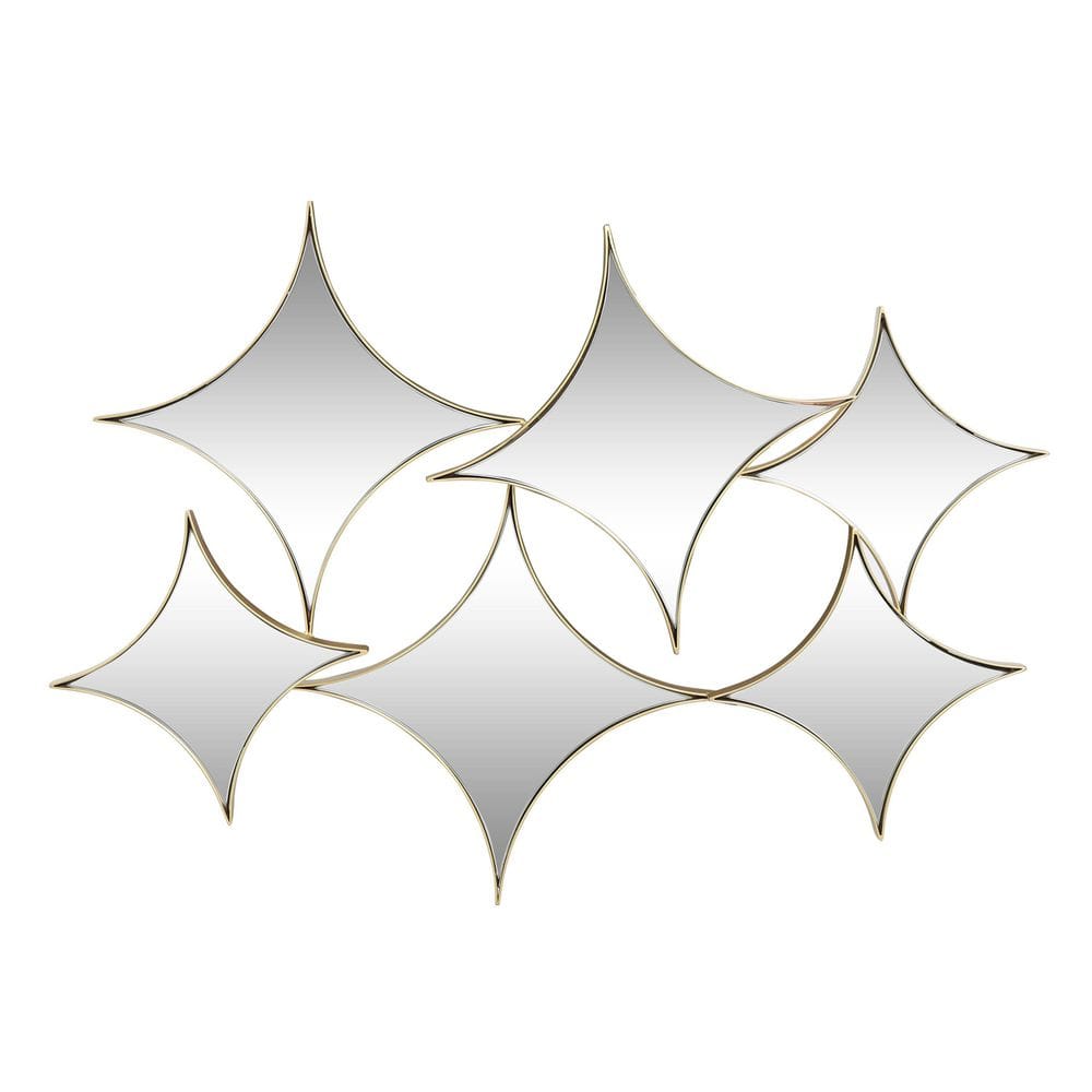 Hot Seller Gold 33 in. W x 23.75 in. H Elegant Wall Mirror with Geometric I