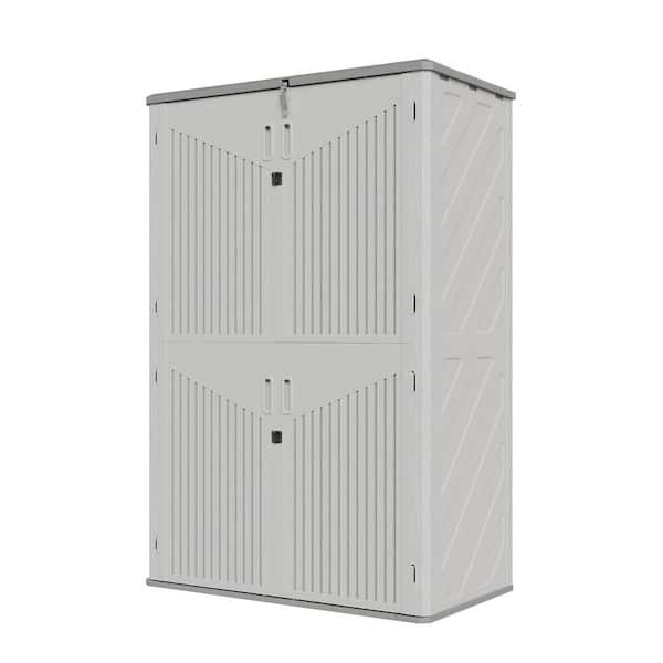 Sizzim 52 in. W x 30 in. D x 75 in. H White Resin Storage Shed