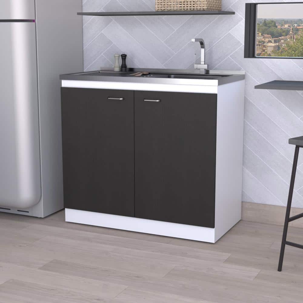 Dark Walnut Rectangle 2-Door Utility Sink and Cabinet price history on PriceWatchPro