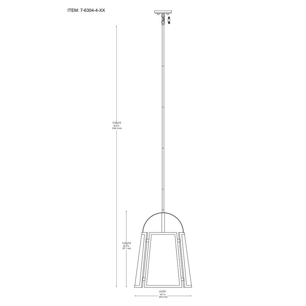 Matte Black 4-Light Pendant with White Linen Shade