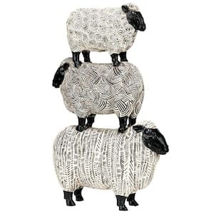 Stacked Sheep Spirit Rectangle Animal Statue