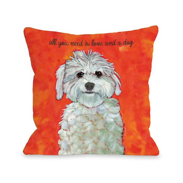 dog throw pillow