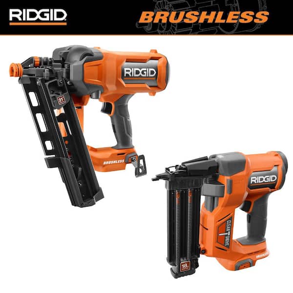 RIDGID 18V Brushless Cordless 21° 3-1/2 in. Framing Nailer (Tool