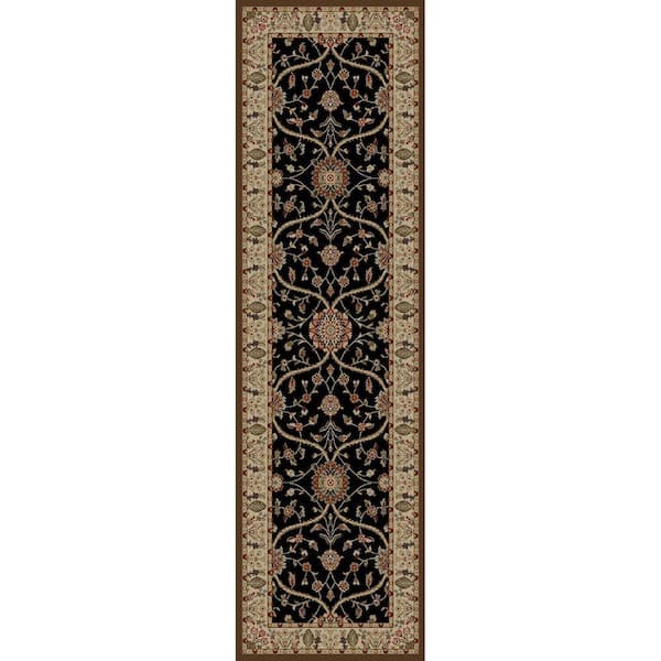 Mooresville Arts and Crafts Black 2 ft. x 7 ft. Runner Rug