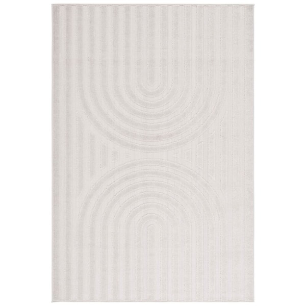 Stella Ivory 9 ft. x 12 ft. High-Low Arches Indoor/Outdoor Area Rug