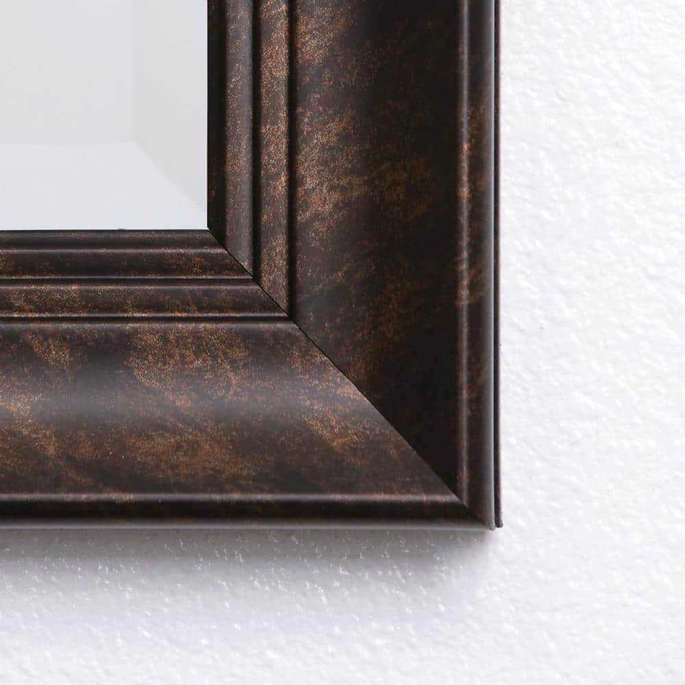 Elegant Dark Bronze Rectangular Wall Mirror 24" x 36"