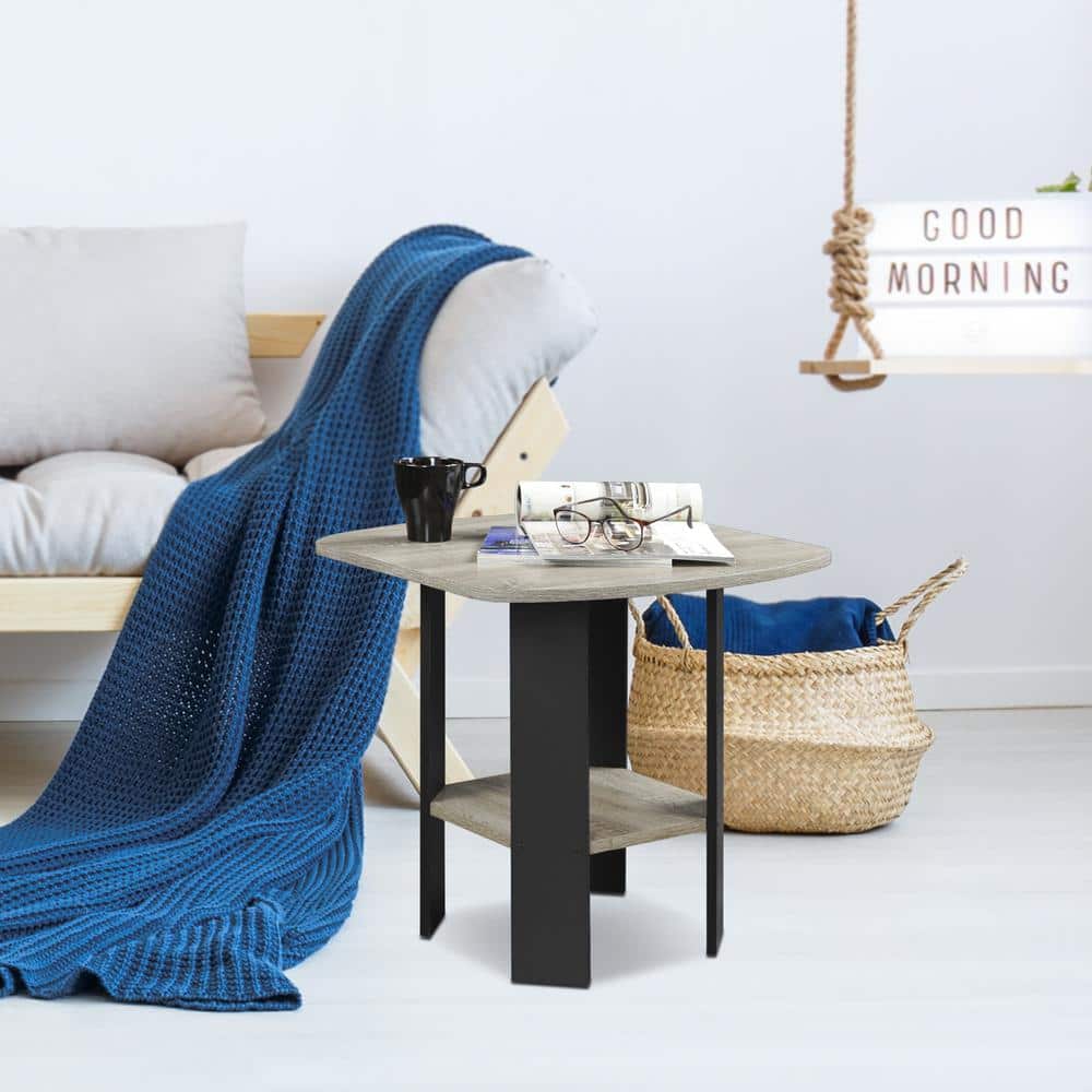 Eco-Friendly French Oak Grey Square End Table