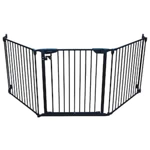 XpandaGate 29.5 in. H x 100 in. W x 2 in. D Expandable Child Safety Gate, Black