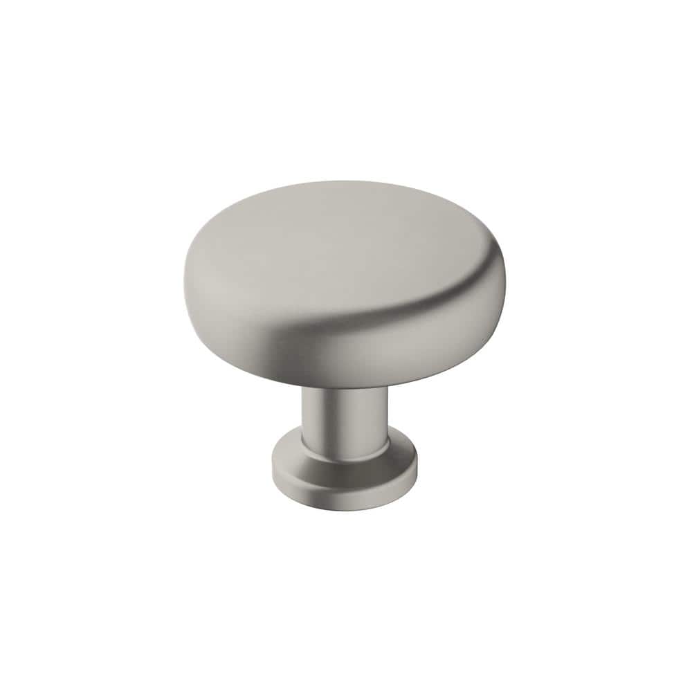 Factor 1-1/4 in. (32mm) Modern Satin Nickel Round Cabinet Knob