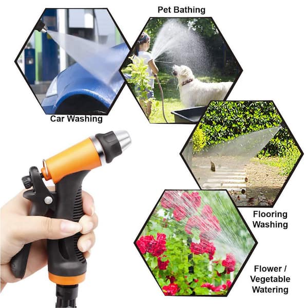 160 PSI Pressure Washer Spray Gun Kit with 100W 12V Portable Pump and 20 ft. PVC Hose for Car, Home and Garden