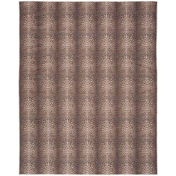 Nourison Washables Leopard 5 ft. x 7 ft. Animal print Contemporary Area Rug