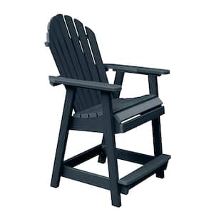 Hamilton Federal Blue Counter Stationary Plastic Outdoor Dining Chair