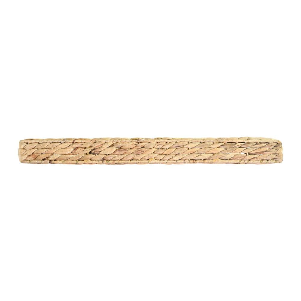 24 in. x 5 in. x 2 in. Natural Beige Handwoven Water Hyacinth Floating Wall Shelf price history on PriceWatchPro