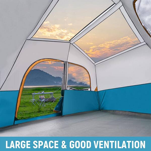 Sudzendf 10 ft. x 8 ft. 6-Person Easy Up Camping Dome Tent