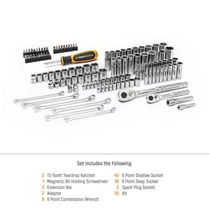 1/4 in. and 3/8 in. SAE/MM Mechanics Hand Tool Set (121-Piece)