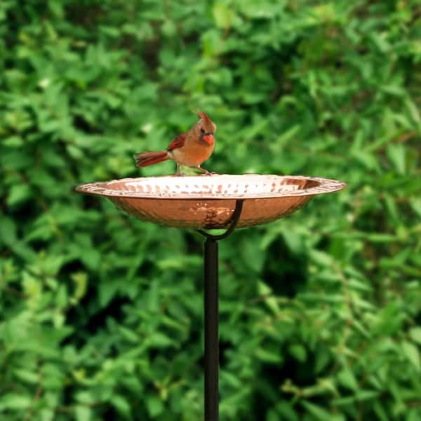 Good Directions Pure Copper Bird Bath on Garden Pole BBG - The