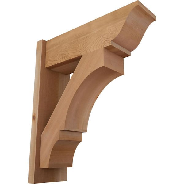 Ekena Millwork 8 in. x 26 in. x 22 in. Western Red Cedar Balboa Traditional Smooth Outlooker