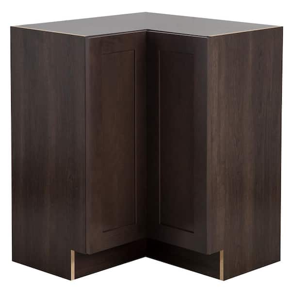 Hampton Bay Edson Assembled 27.6x27.6x34.5 in. Lazy Susan Corner Base Cabinet in Dusk