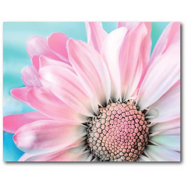 Courtside Market Pink and Blue Gallery-Wrapped Canvas Nature Wall Art 40 in. x 30 in.