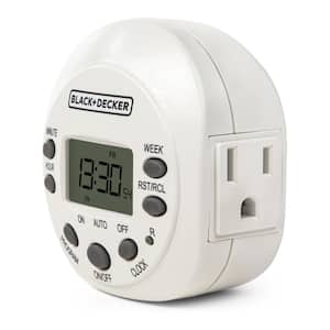 Light Timers, Programmable, Indoor, 1-Pack, Grounded Outlet - Digital Timer Outlet