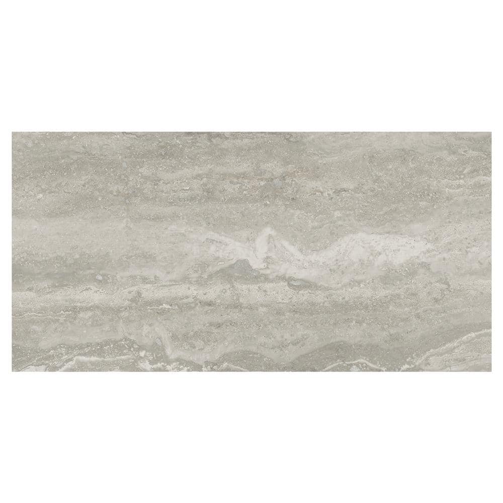 Essential Travertine Gray 4 in. x 0.37 in. Matte Porcelain Tile Sample price history on PriceWatchPro