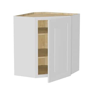 Grayson Pacific White Painted Plywood Shaker Assembled Corner Kitchen Cabinet Soft Close 20 in W x 12 in D x 30 in H