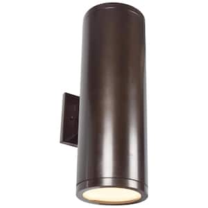 Sandpiper 2-Light Bronze LED Outdoor Wall Lantern Sconce