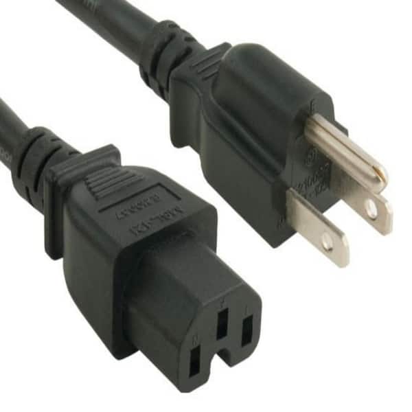 15 ft. 14 AWG 15 Amp 125-Volt Power Cord (NEMA 5-15P to IEC320 C15)