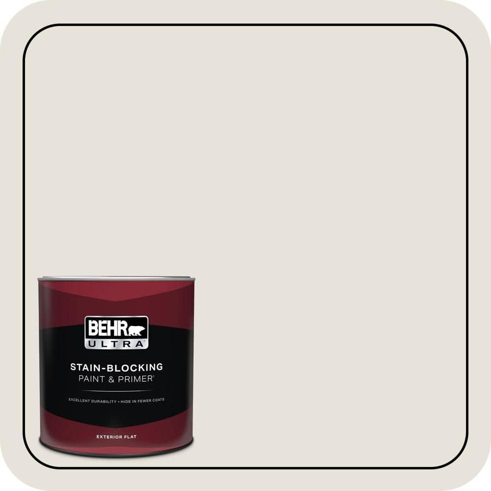 1 qt. Home Decorators Collection #HDC-NT-21 Weathered White Flat Exterior Paint & Primer price history on PriceWatchPro