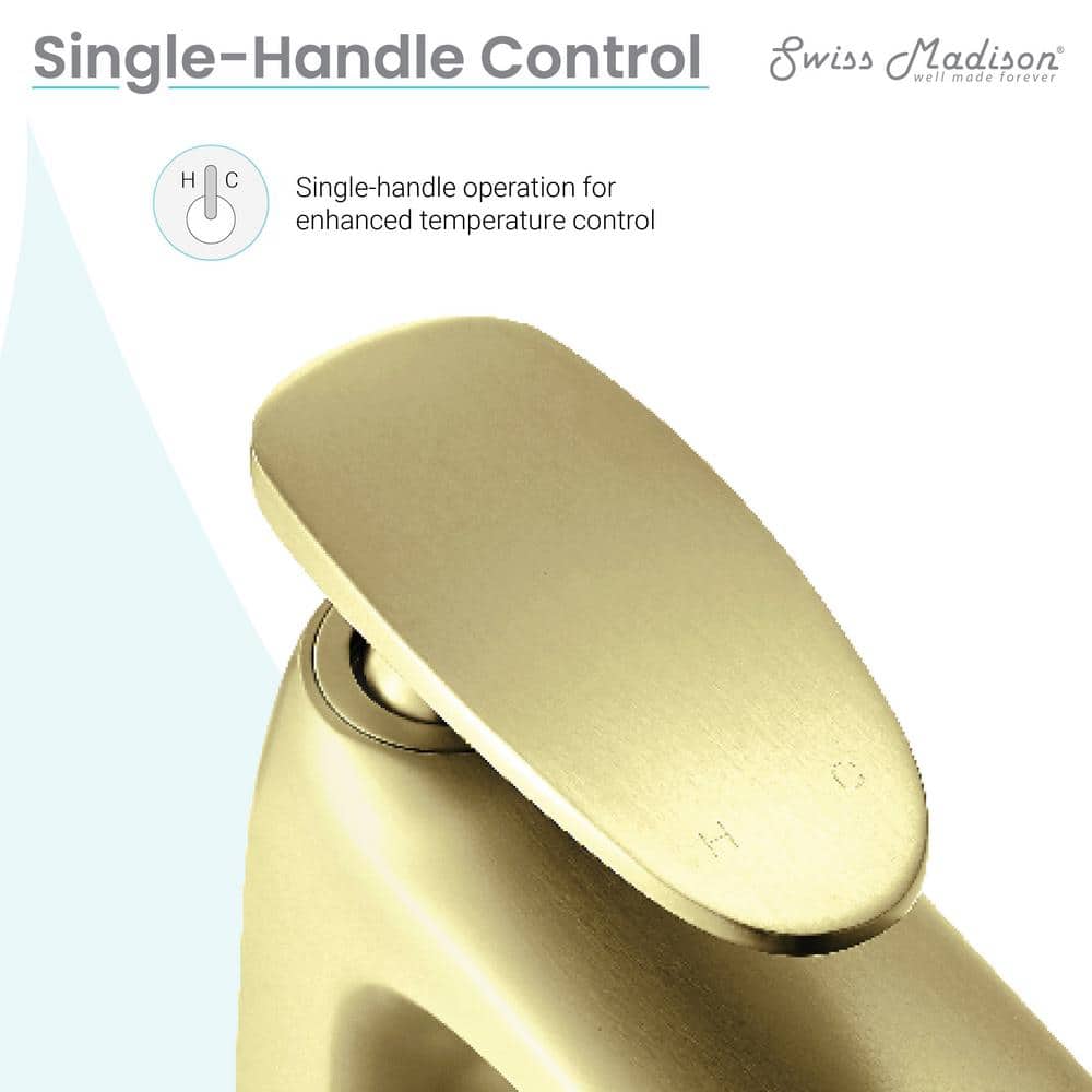 Sublime Brushed Gold Single-Handle Bathroom Faucet