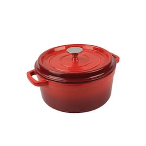 Kitchen Dutch Oven Pot - Enamel Coated Cast Iron Pot with Lid, Stovetop Casserole Pot Style (5 Quart)
