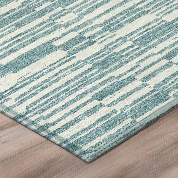 Chantille Machine Washable Indoor/Outdoor Abstract ACN2907 Teal 10 ft. x 14 ft. Area Rug