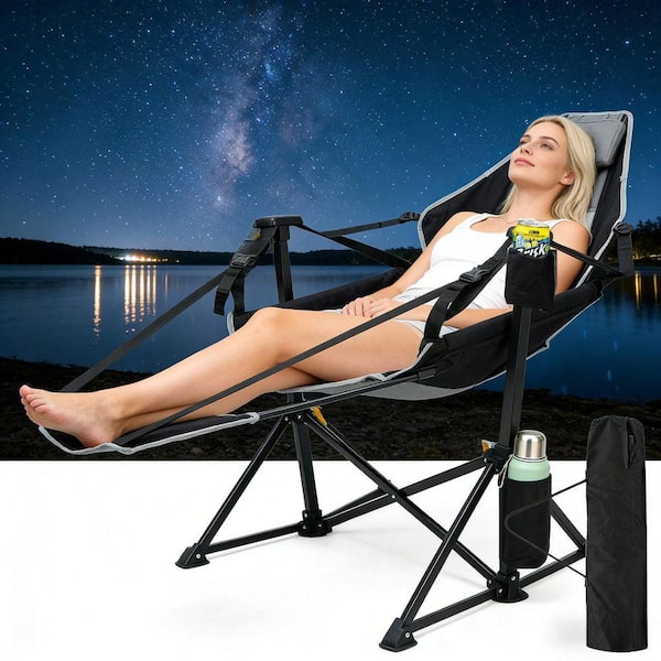 SEEUTEK Heated Camping Rocking Chair, Dual-Zone 3-Level Heated