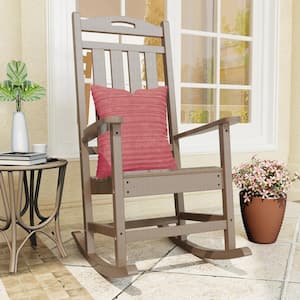 High-Eco Weathered Wood Plastic Outdoor Rocking Chair