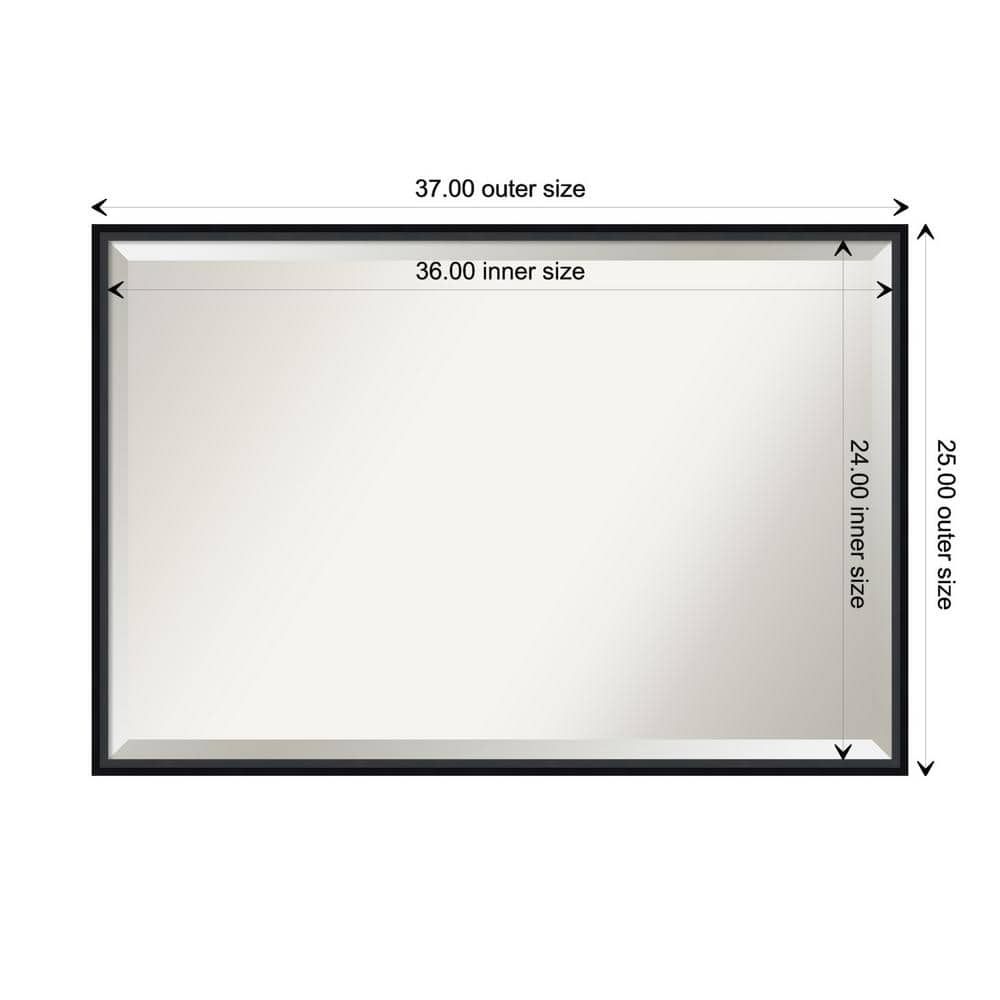 Bronze Wood Rectangular 44" Tall Bathroom Vanity Mirror