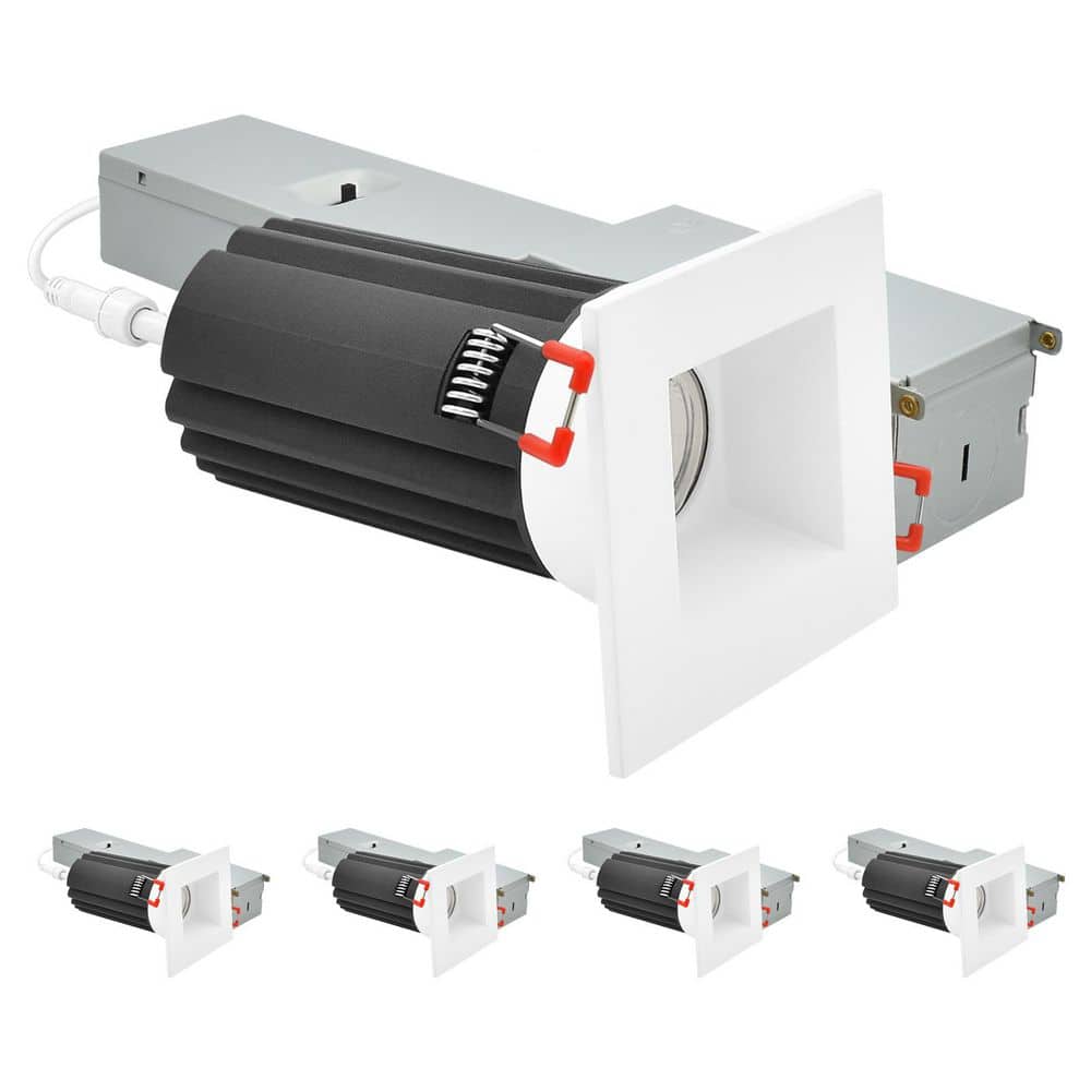 2 In. Integrated LED Regressed Light with Square White Trim 5CCT, Dimmable 14/20W, 60° Beam, 1200/1700LM 277V 4 Pack price history on PriceWatchPro