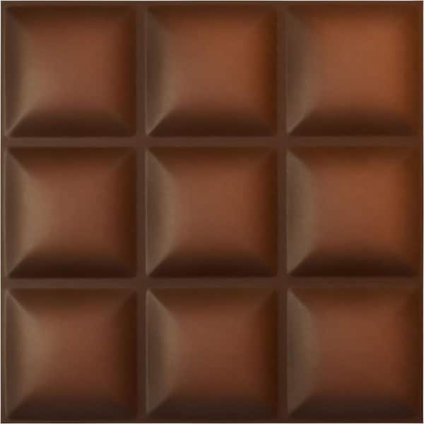 Ekena Millwork 19 5/8 in. x 19 5/8 in. Classic EnduraWall Decorative 3D Wall Panel, Aged Metallic Rust (12-Pack for 32.04 Sq. Ft.)