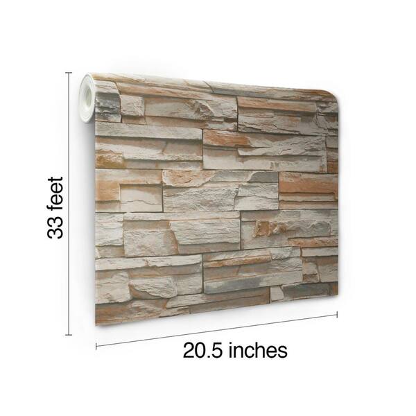 York Wallcoverings Flat Stone Paper Strippable Roll Wallpaper (Covers 56  sq. ft.) SS1020 - The Home Depot