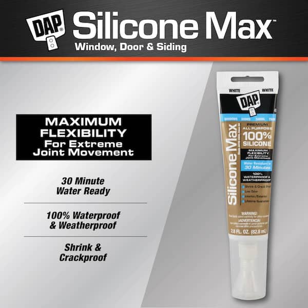 Silicone Max 2.8 oz. Clear Premium Window, Door and Siding Silicone Sealant (12-Pack)
